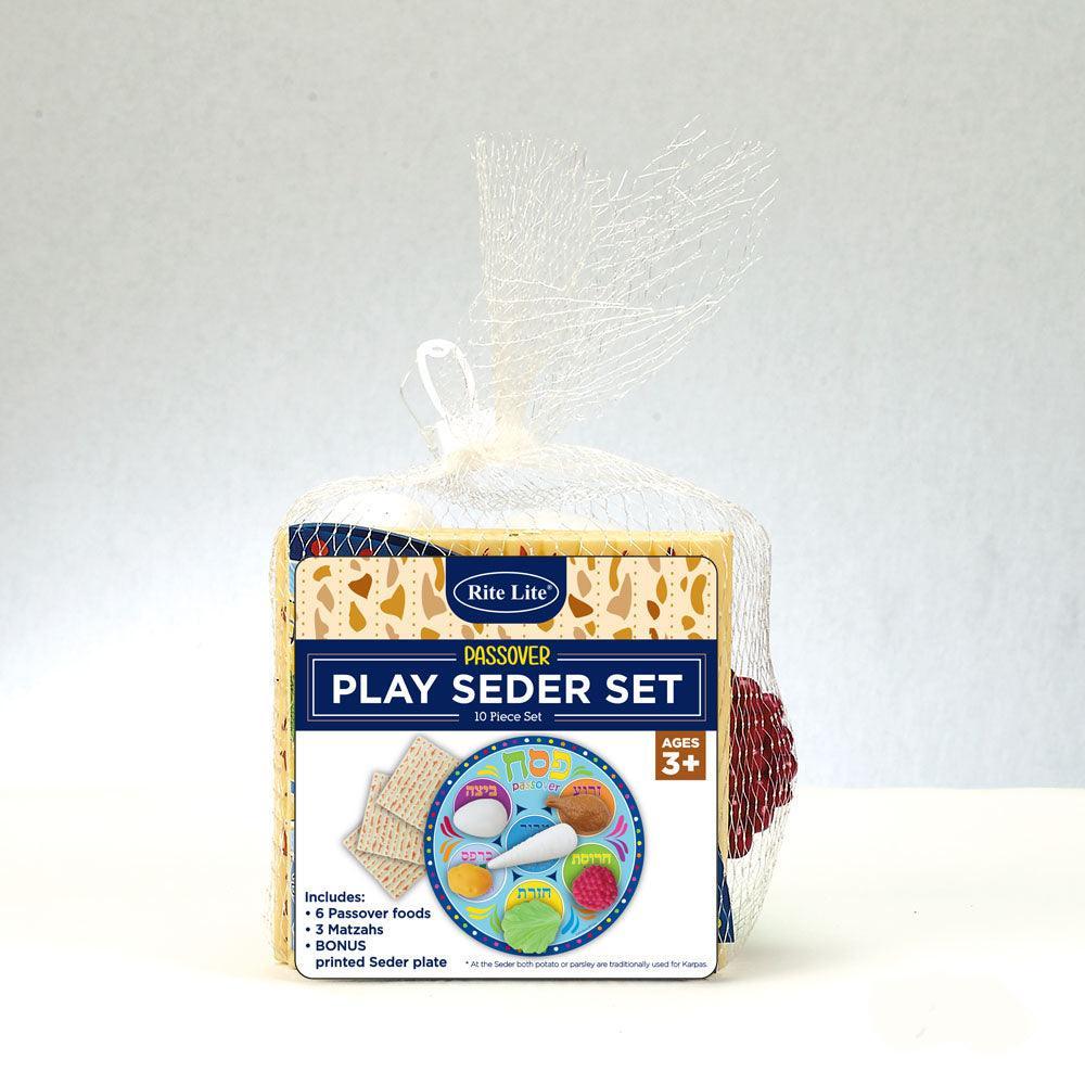 PASSOVER PLAY SEDER SET, PLASTIC, 10 PCS., 4", MESH BAG