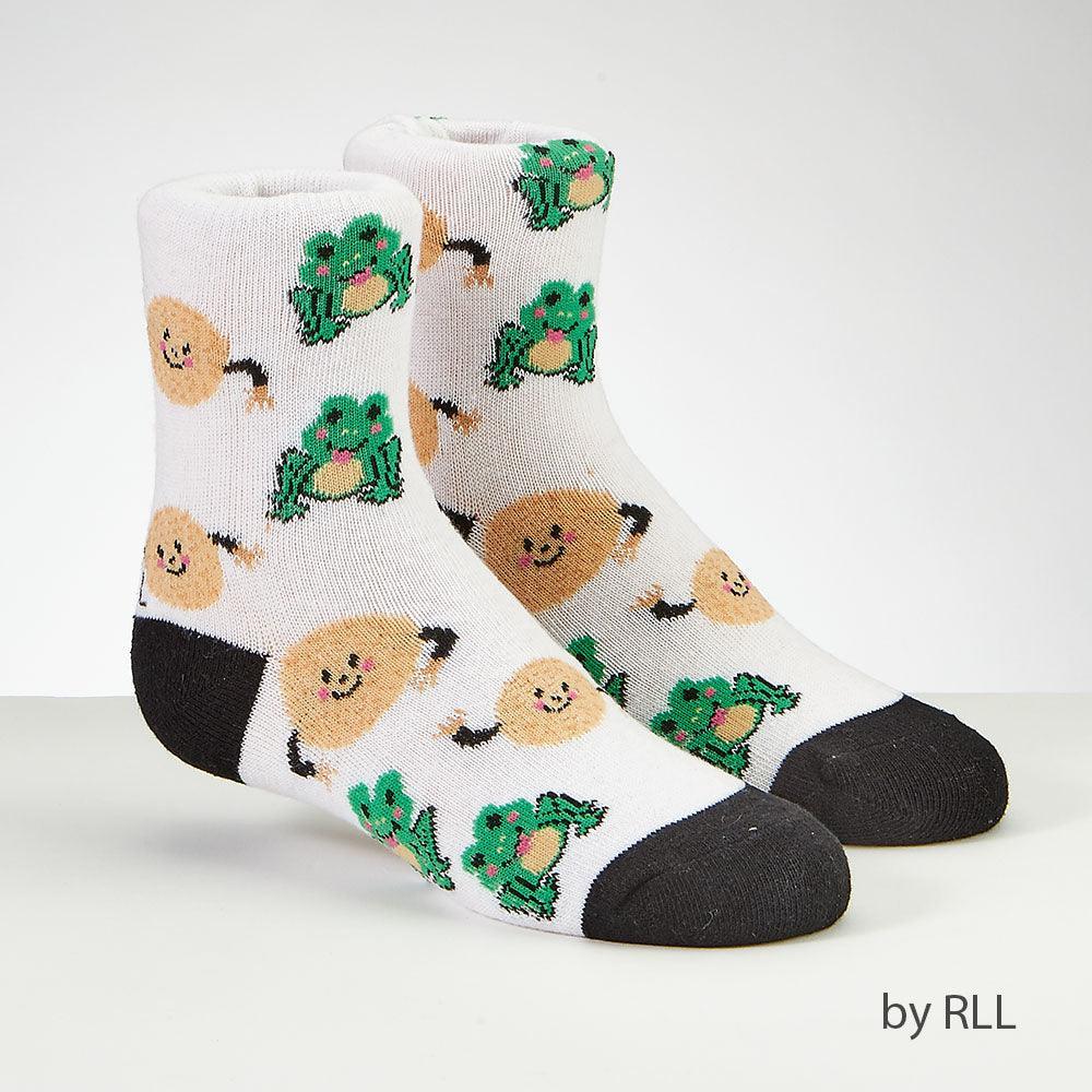 PASSOVER SOCKS,FROGS&MATZAH BALL,COTON BLEND KIDS CREW, CARD