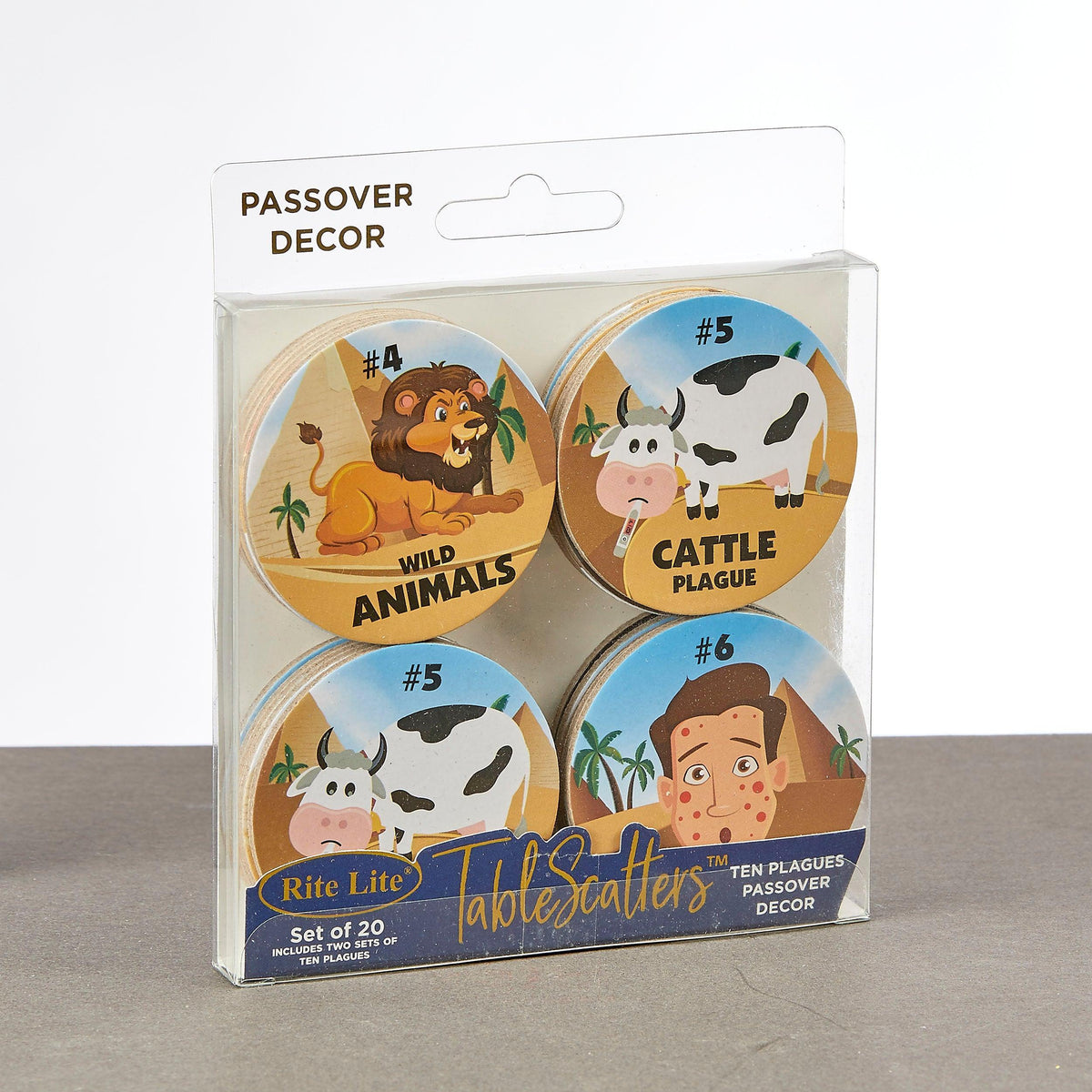 PASSOVER TABLESCATTERSÃ¢â€žÂ¢, CHIPBOARD PLAGUES,MULTI, 2", 20/GIFTBOX