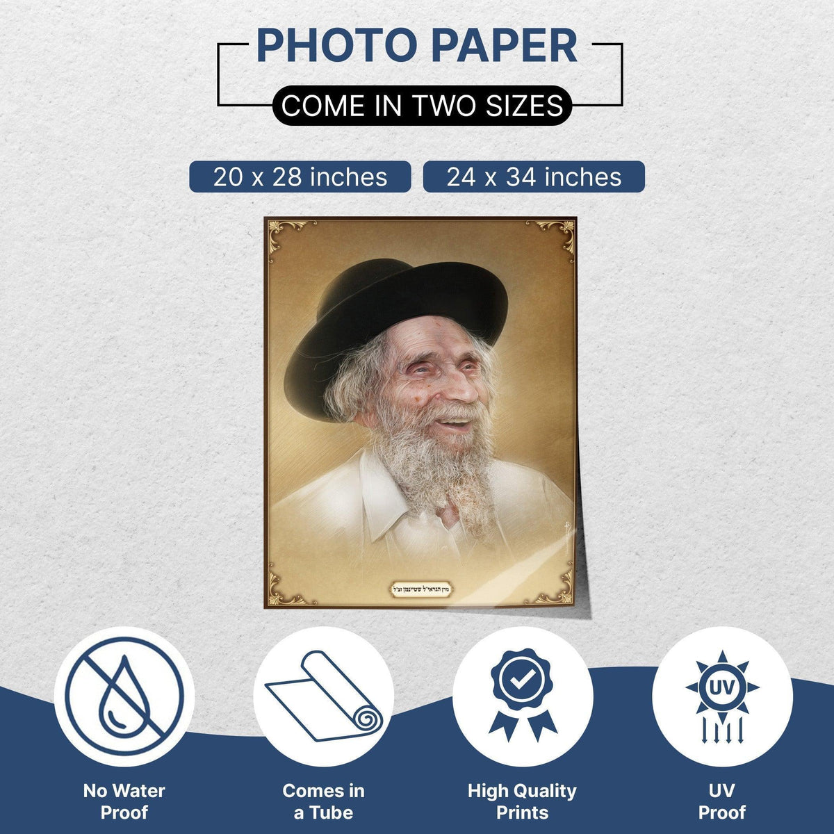 Rav Aharon Yehuda Leib Shteinman zt"l Smiling Sukkah Poster | Jewish art | Gift | Israel | Religious Prints | Sukkah decoration - Ben-Ari Art Gallery