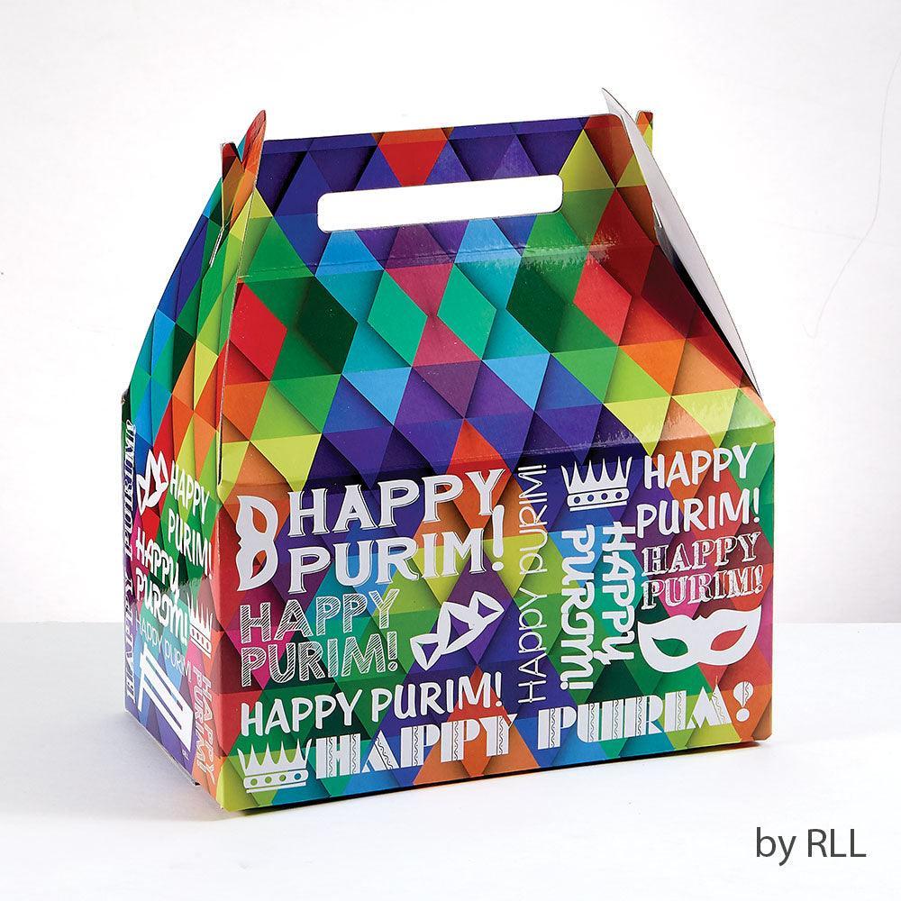 PURIM GIFT BOX, CHIPBOARD, LARGE, 9"x10"