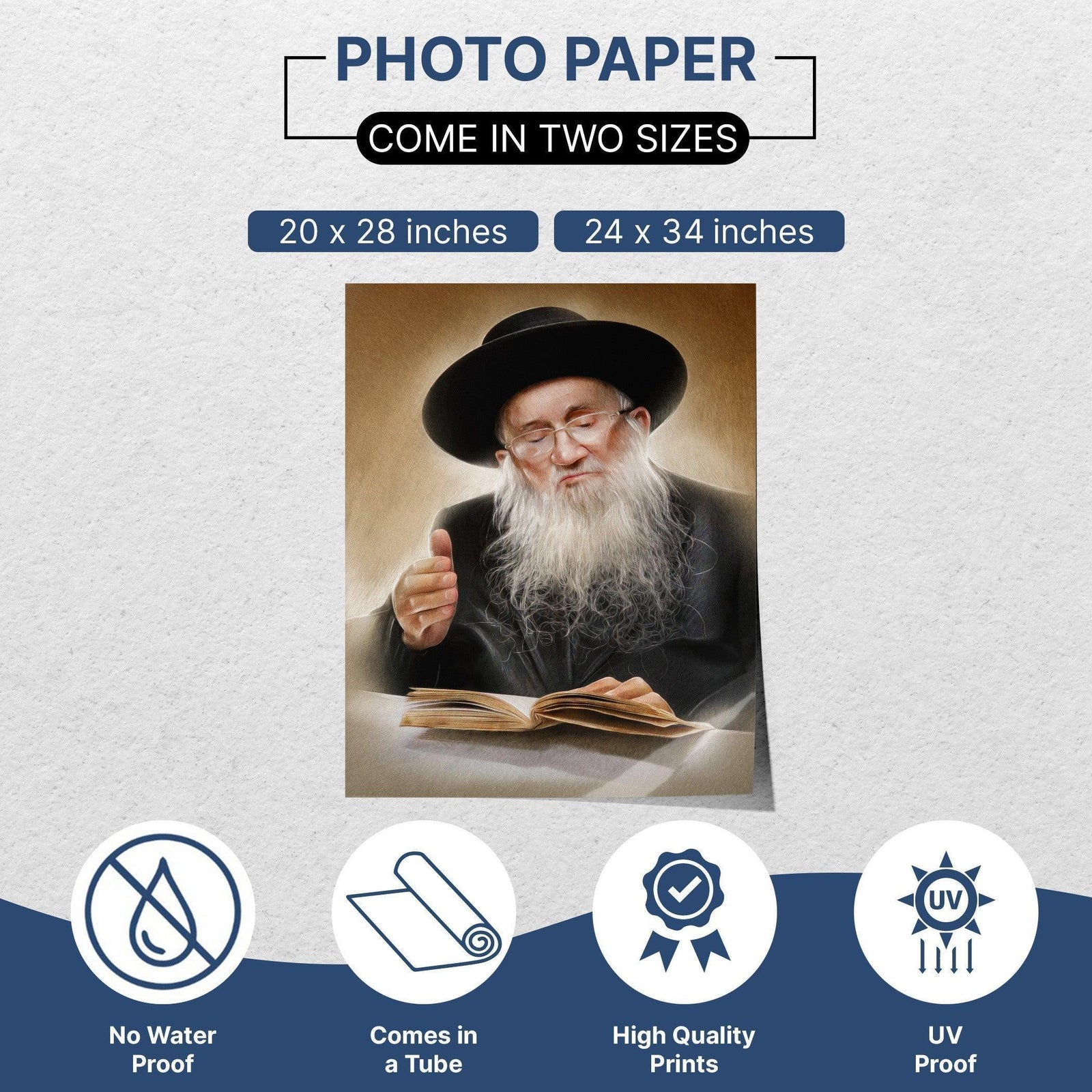 Rabbi Dov Yaffe zt"l sukkah poster | Jewish art | Gift | Israel | Religious Prints | Jewish educational poster | Sukkah decoration - Ben-Ari Art Gallery