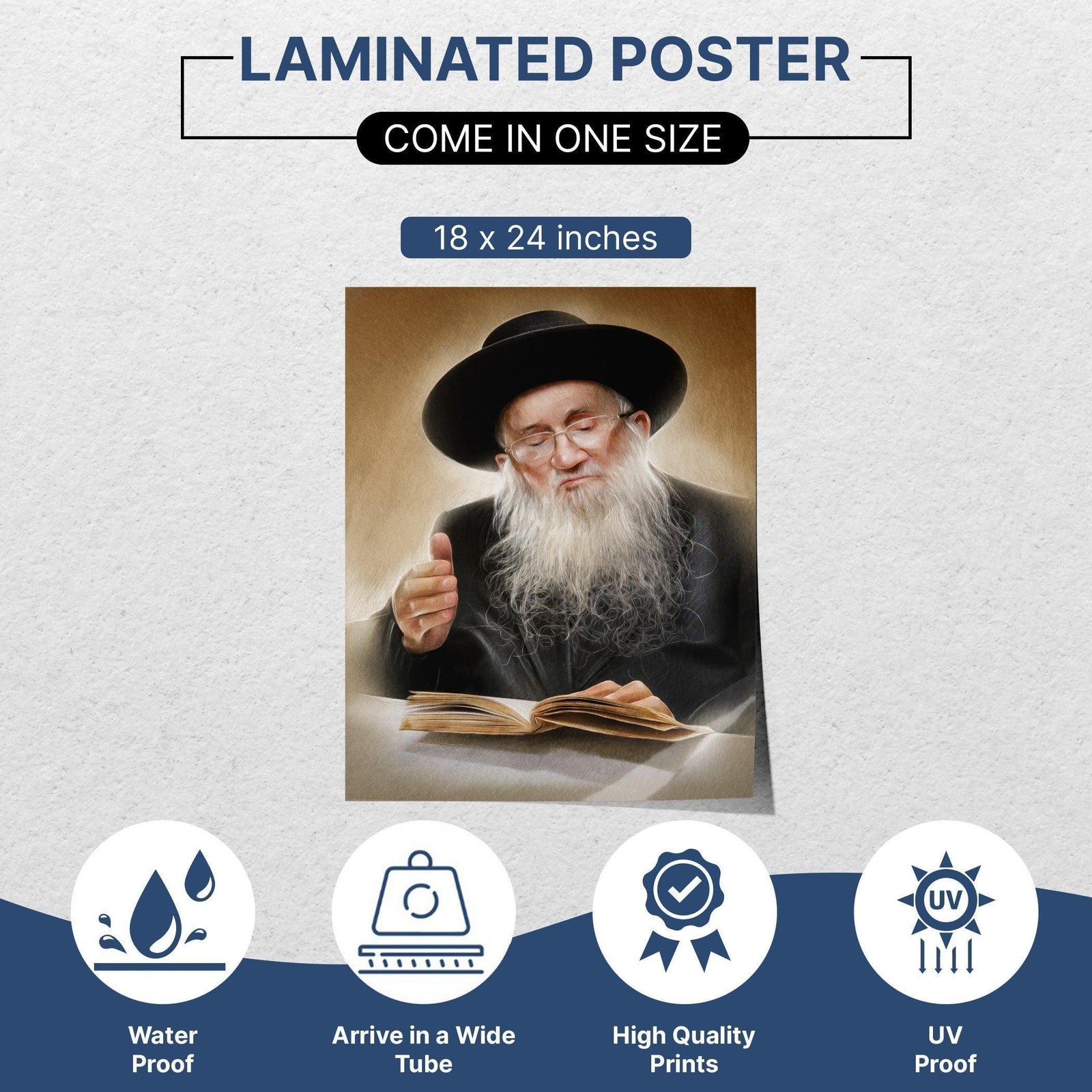 Rabbi Dov Yaffe zt"l sukkah poster | Jewish art | Gift | Israel | Religious Prints | Jewish educational poster | Sukkah decoration - Ben-Ari Art Gallery
