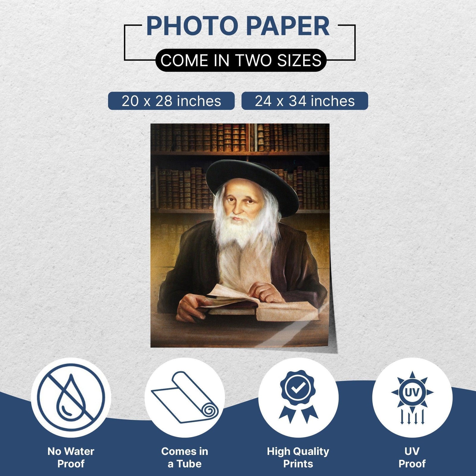 Rabbi Yoel Teitelbaum - The Satmar Rebbe Sukkah Poster | Jewish art | Gift | Israel | Religious Prints | Jewish educational poster | Sukkah decoration - Ben-Ari Art Gallery