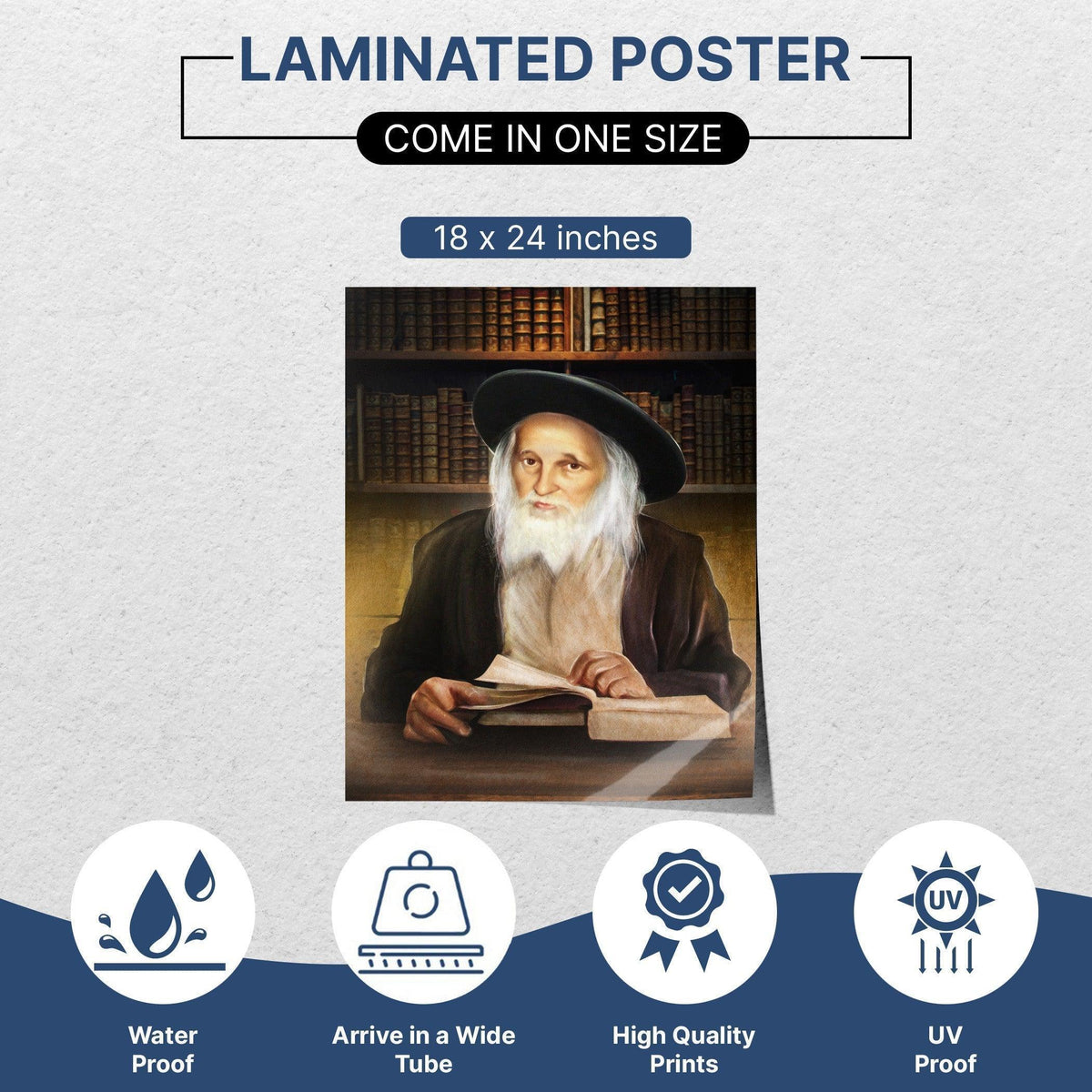 Rabbi Yoel Teitelbaum - The Satmar Rebbe Sukkah Poster | Jewish art | Gift | Israel | Religious Prints | Jewish educational poster | Sukkah decoration - Ben-Ari Art Gallery