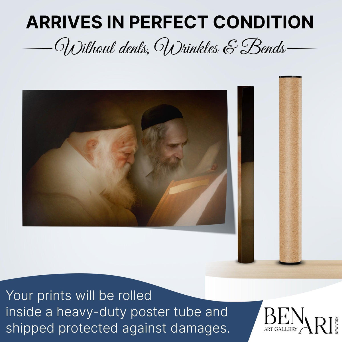 Rabbis Kanyevsky & Rabbi Shteinman Sukkah Poster - Ben-Ari Art Gallery