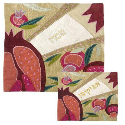 Raw Silk Matzah Cover Crown (EM-MAS-C)