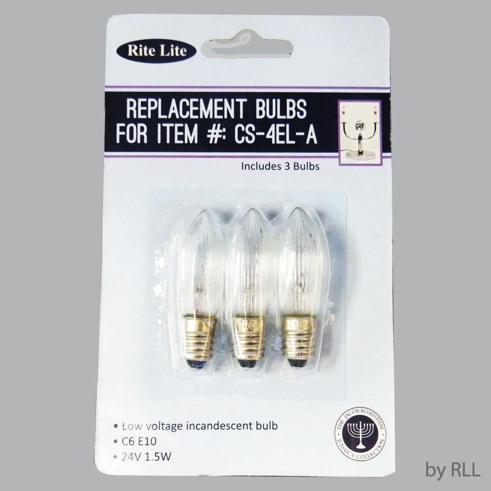 REPLACEMENT BULBS FOR CS-4-EL-A, SET OF 3, CARDED