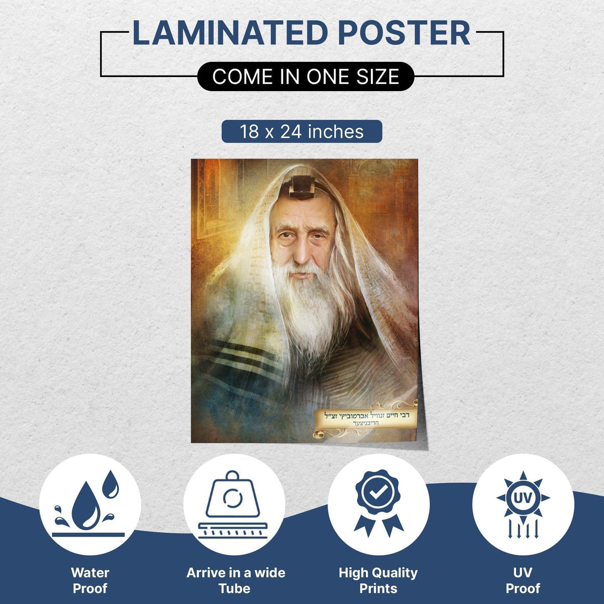 Ribnitzer Rebbe's Spiritual Essence - Second Edition Sukkot Poster - Ben-Ari Art Gallery