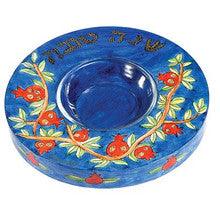 Emauel Wood Painted Honey Plate Pomegranates