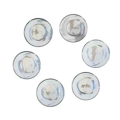 Set of 6 Glass Seder Plate Bowls (EM-EM-S6G)