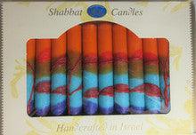 12 Tapered Israeli Shabbat Candles-Harmony Orange