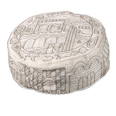 Silver Jerusalem Hand Embroidered Hat