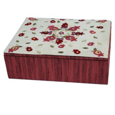 Small Pomegranate Embroidered Jewelry Box