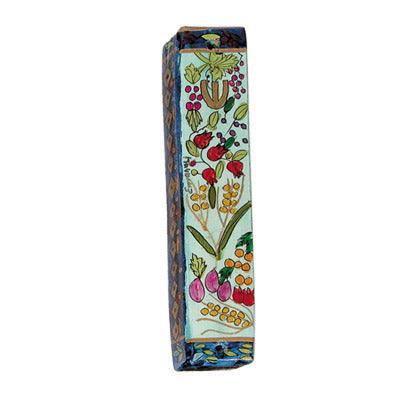 Small Wooden Mezuzah  (EM-MZS Square)