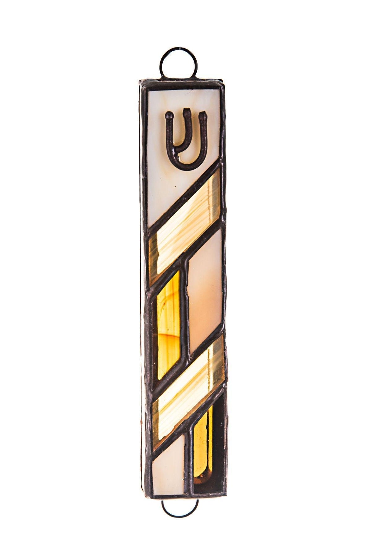 STAINED GLASS BROWN AND TAN
