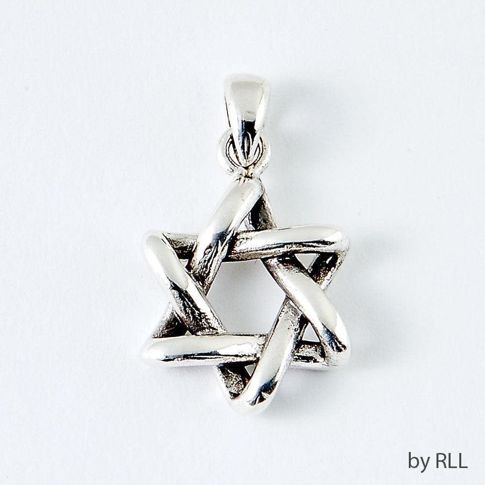 STAR OF DAVID PENDANT,STERLING SILVER 3/4" POLYBAG