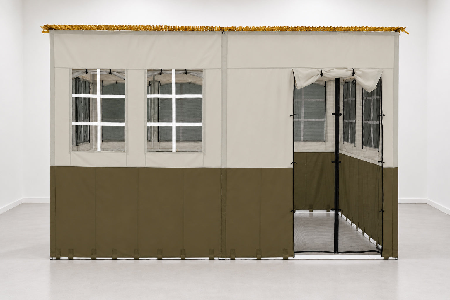 Emerald Sukkah - green and beige