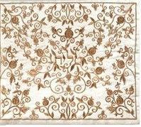 Talit Bag Full Embroidered Pomegranate Gold (EM-TBC-6G)
