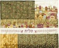 Talit Bag Patches & Embroidery Jerusalem  Gold (EM-TE-1G)