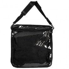 Travel Tefilin Bag Holder with Strap - Black/Clear 11.5"x10"