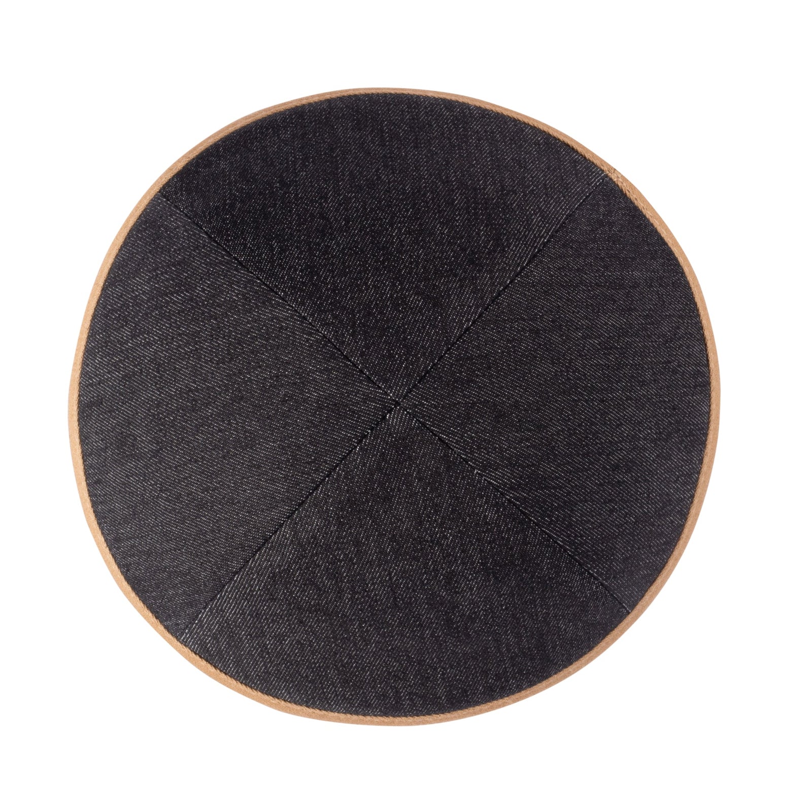 IKIPPAH DARK DENIM COLORS W/ COLORED RIM YARMULKE