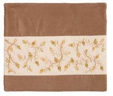 Emanuel Microsuede Tallit Bag Pomegranates- Brown