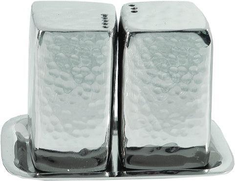 Textured Aluminum Salt and Pepper - Square Silver (EM-SAD1)