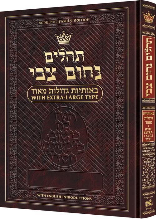 Tehillim Nochum Tzvi - Extra Large Type Tehillim - With English Introductions