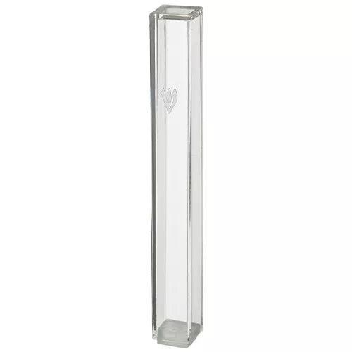 Transparent Plastic Mezuzah with Rubber C