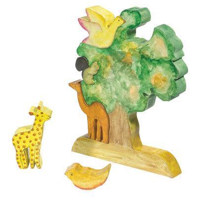 Tree and Animals Freestanding Wooden Puzzle