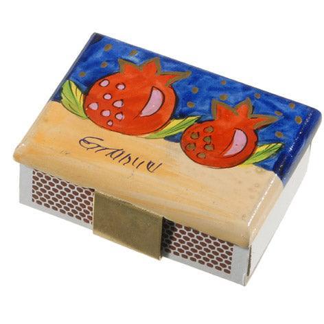 Two Large Pomegranates Match Box Holder with Matchbox (EM-MBS-6)