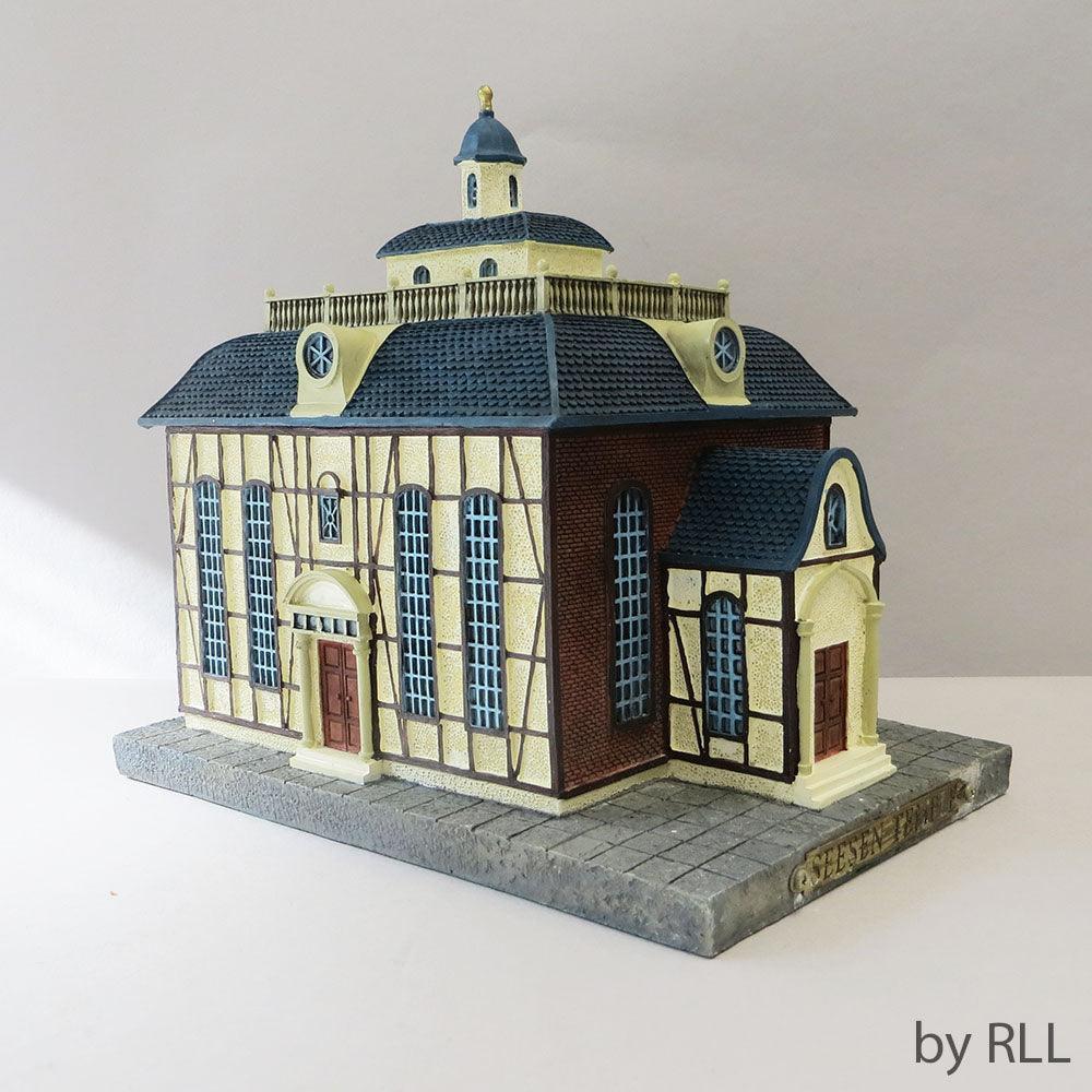 TZEDAKAH BOX, RESIN, SEESEN SYNAGOGUE, 7" x 7.5"