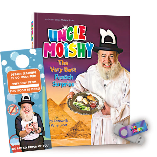 Uncle Moishy Pesach Book + USB + FREE Door Hanger
