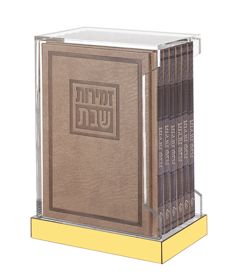 Luvi style Hard cover Zemiros Lucite Stand (Ashkenaz/Sfarad)