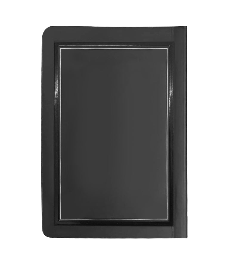 Custom Embossment Shabbos Siddur EM Black with Silver