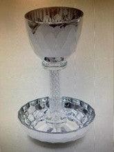 Crystal/Mirror Kiddush Cup & Tray-Elijah Cup