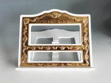 White Wood & Gold Tabletop Shtender