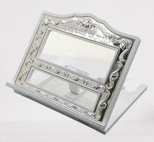 White Wood & Silver Tabletop Shtender