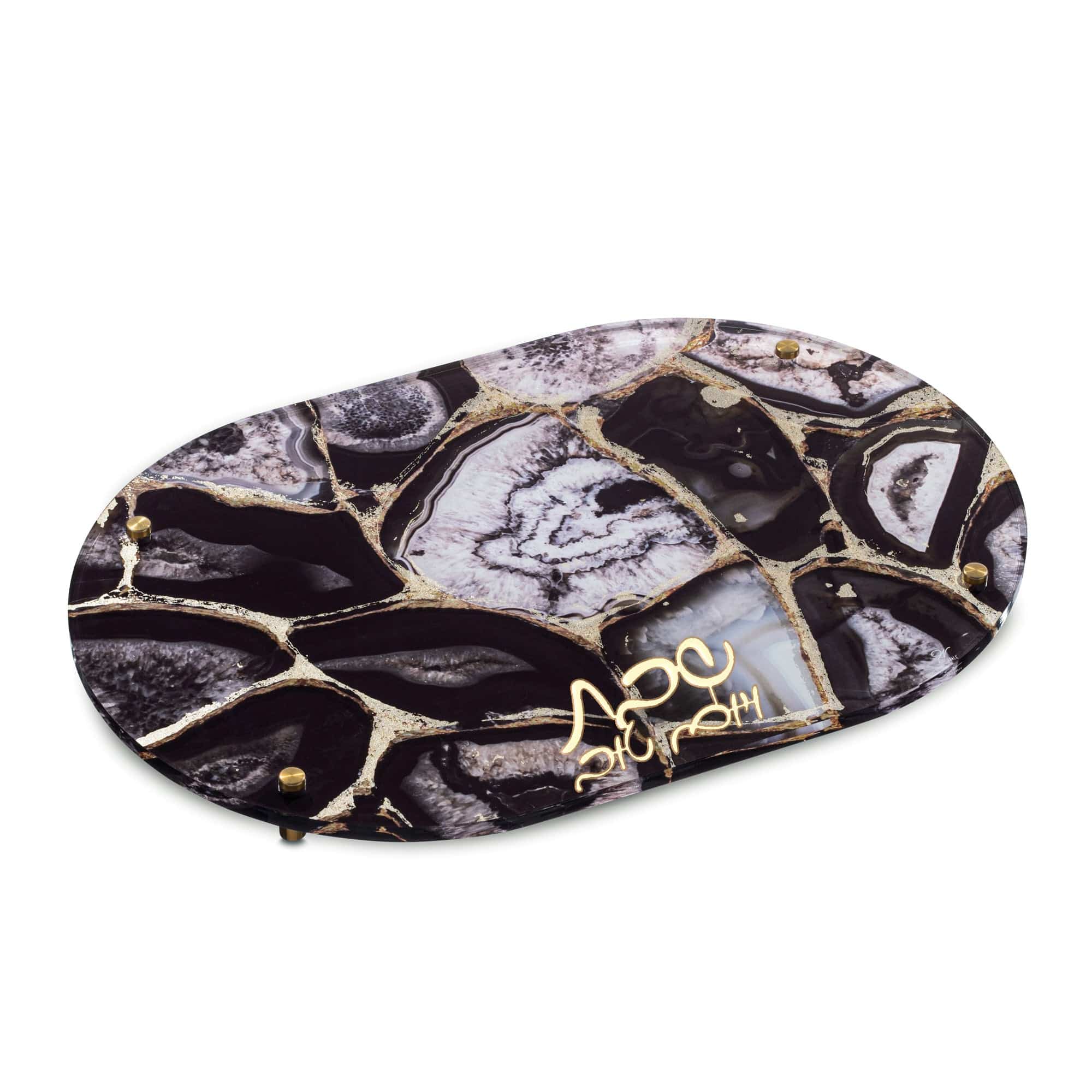 Agate Challah Board Small / Hadlokas Neiros Tray - Waterdale Collection