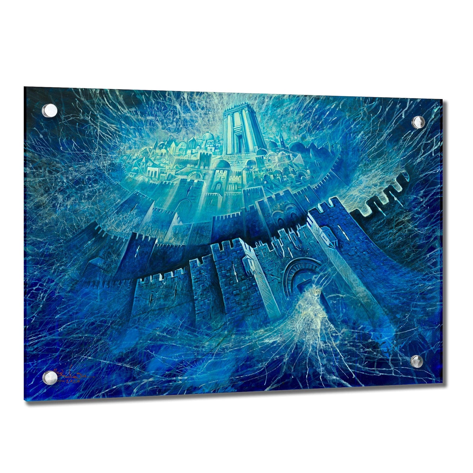 Alex Levin Energy of Jerusalem Painting - Waterdale Collection