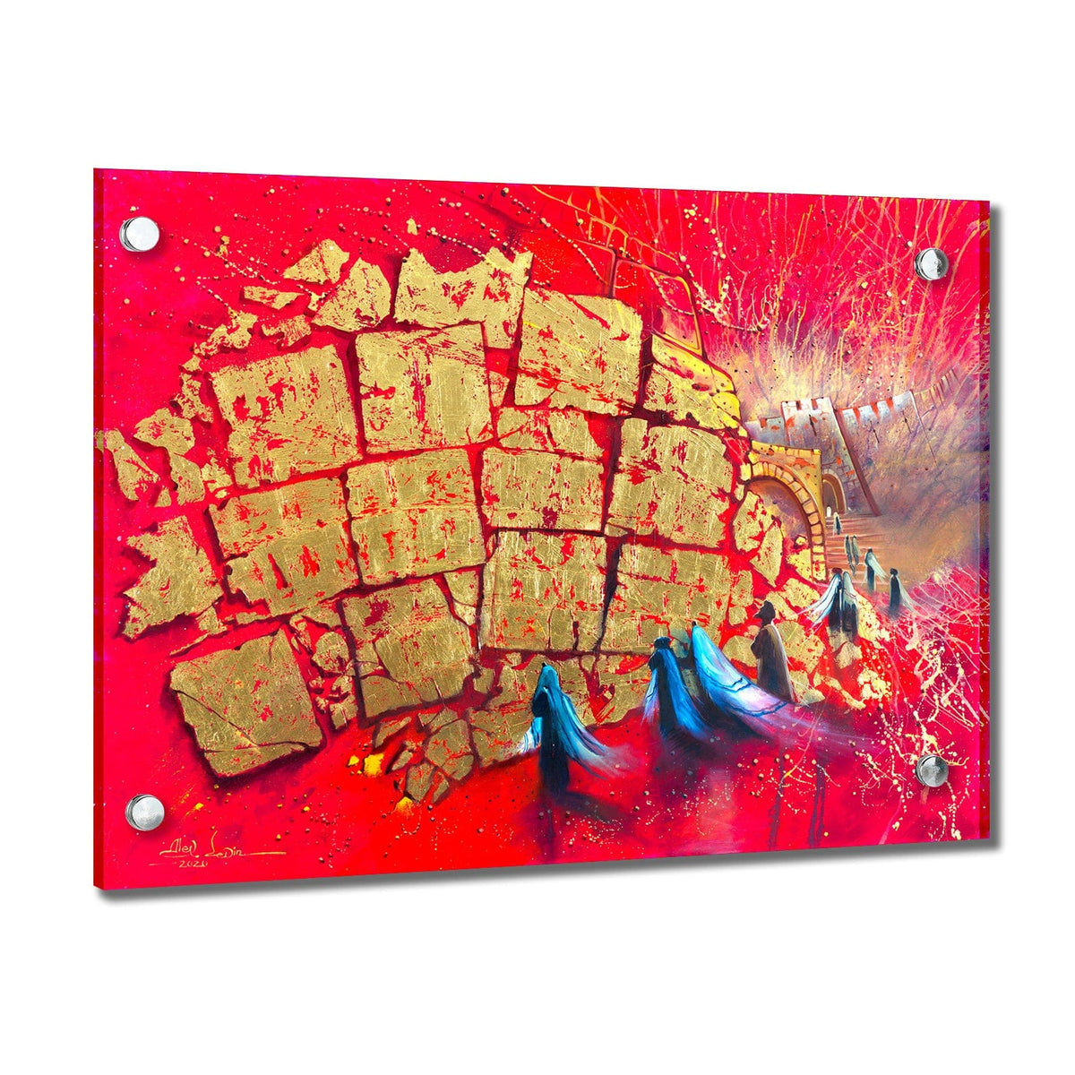 Alex Levin Kosel in Red Horizontal Painting - Waterdale Collection