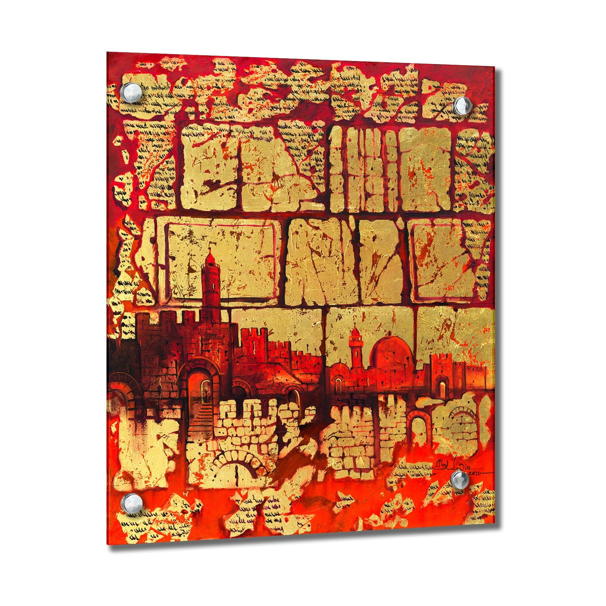 Alex Levin Kosel in Red Vertical Painting - Waterdale Collection