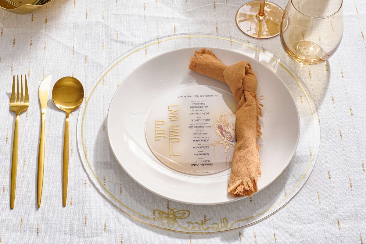Build The Round Painted Simanim Yom Tov Setting