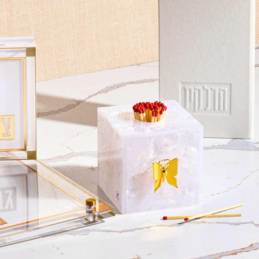 Waterdale Collection Butterfly Block Match Jar