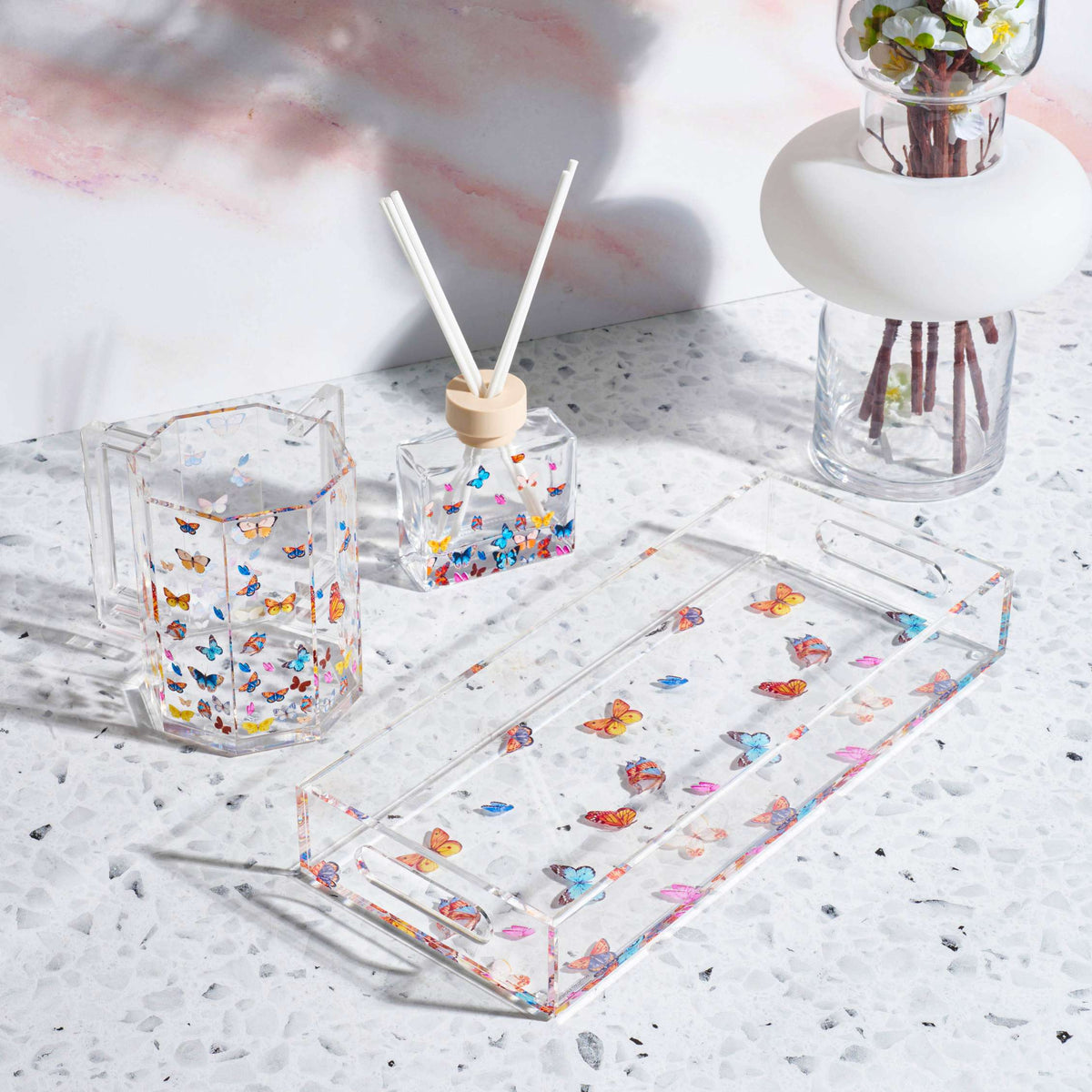 Waterdale Collection Butterfly Bread Towel Tray - Thumbnail 3