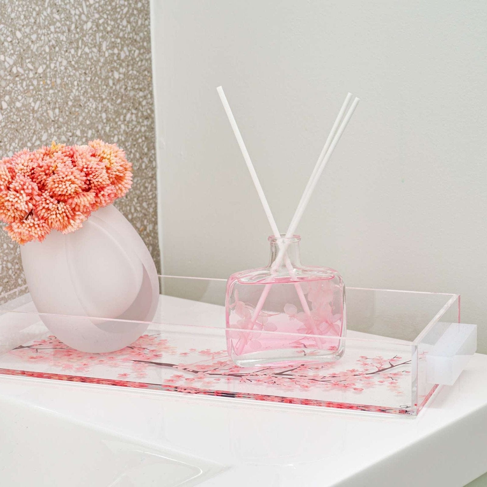 Cherry Blossom Bread / Towel Tray