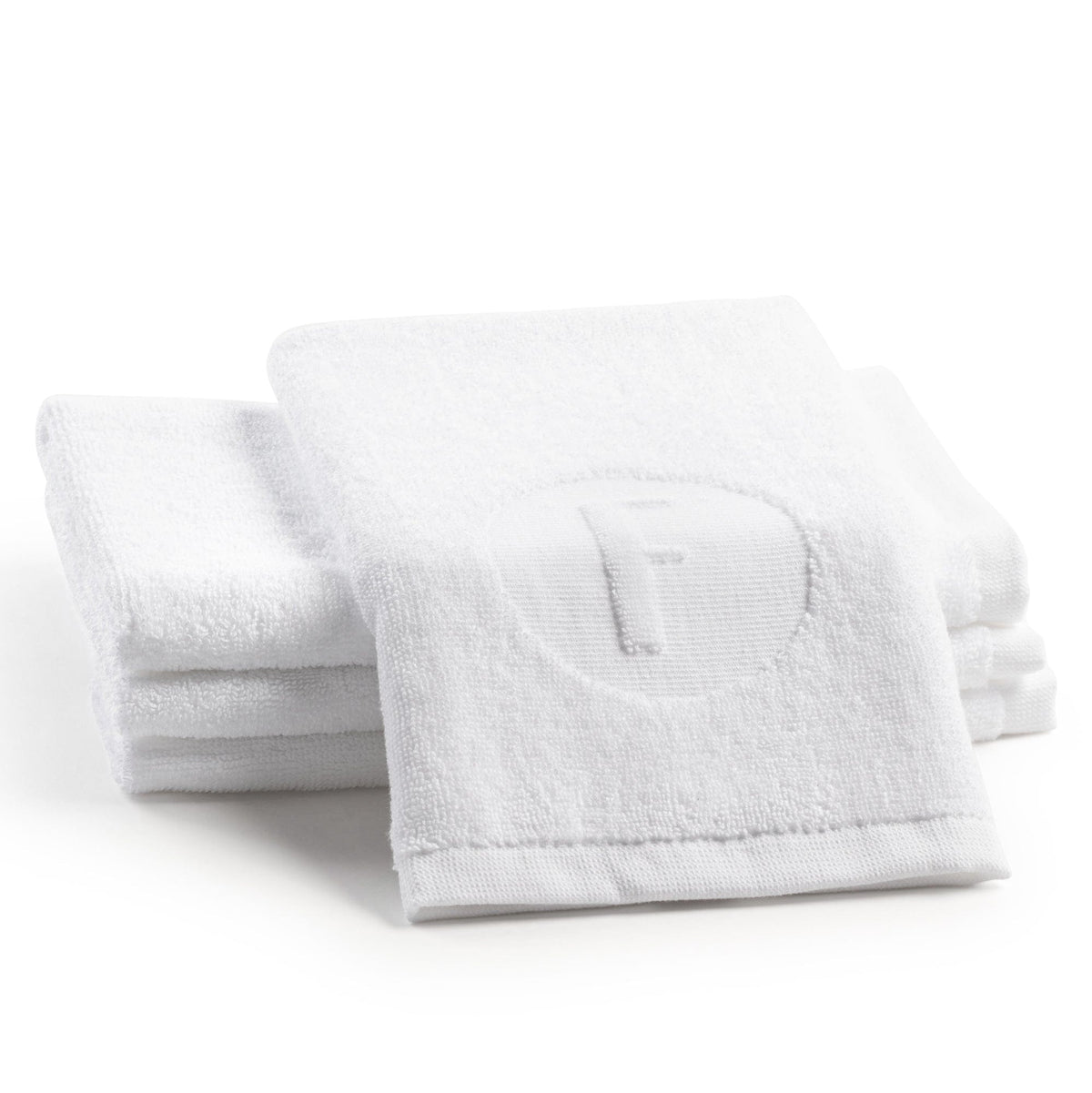 Circle Initial Embossed Finger Towel