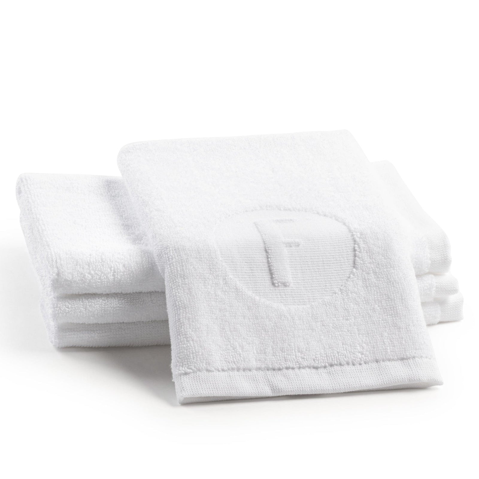 Circle Initial Embossed Finger Towel