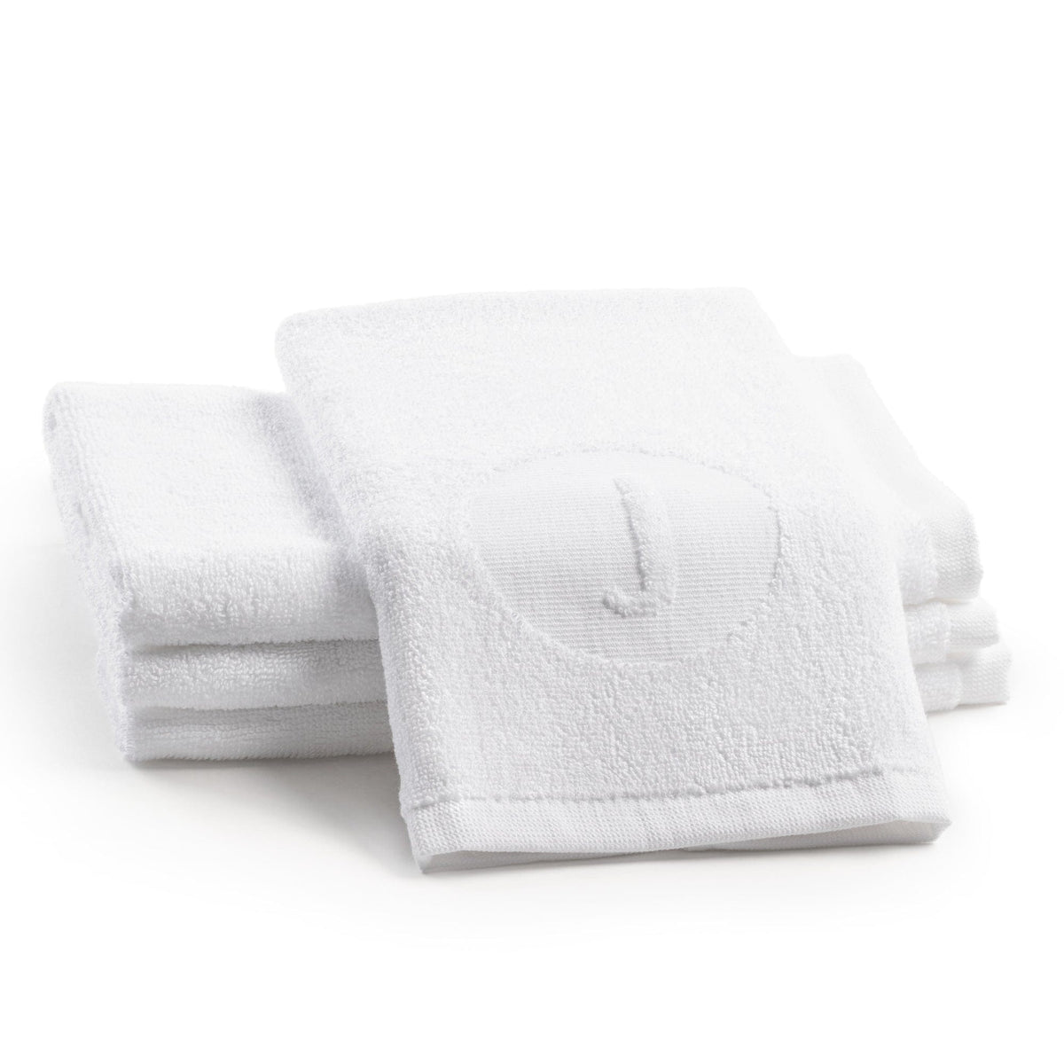 Circle Initial Embossed Finger Towel